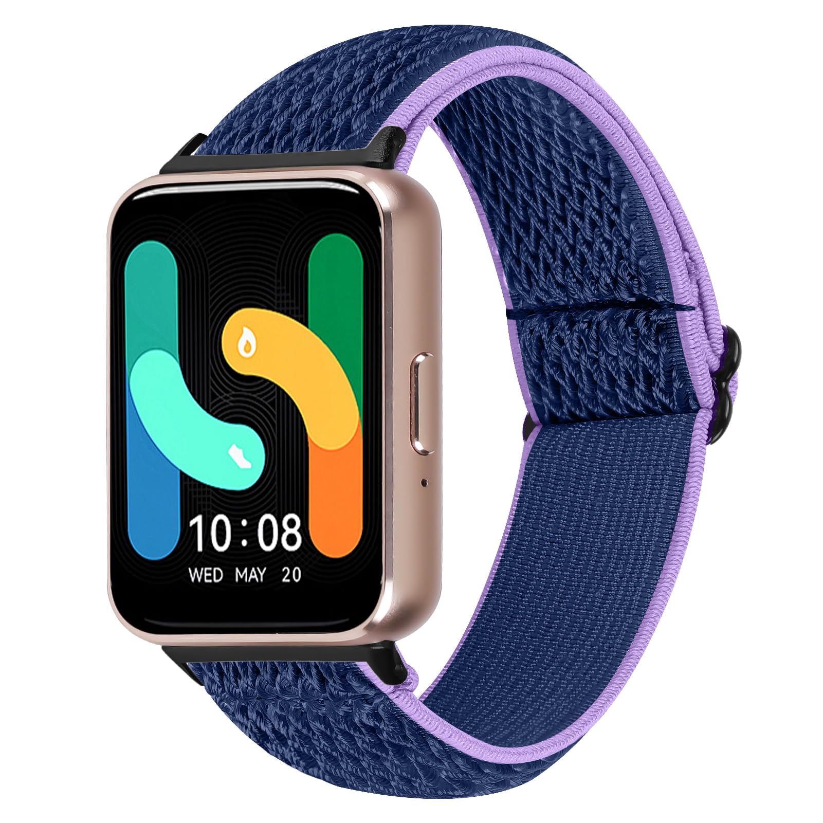 Generic Fit for Samsung Galaxy Fit3 Bands Women Men, Stylish Elastic Stretch Replacement Watch Bands Straps Bracelet Wristbands Fit for Samsung Galaxy Fit 3 SM-R390 Activity Tracker (Purple)