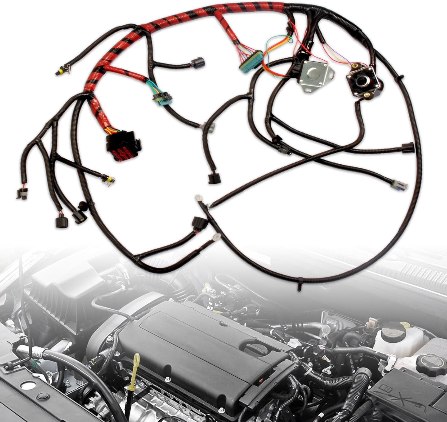 Engine Wiring Harness Replacement for 1999 2000 2001 Super Duty F250 F350 F450 F550 7.3L Diesel w/o Cali F81Z12B637EA F81Z-12B637-EA