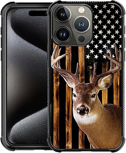 Vista 255 de Funda compatible con iPhone 13 Pro, diseño de patrón para iPhone 13 Pro, fundas para mujeres y niñas, Betsy Ross 13 estrellas de madera con bandera