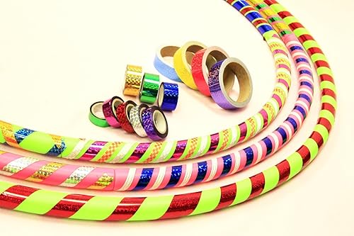 Sports Hoop® - Aro de bricolaje 2B - 1.8lb Grande, Hula Hoop. Rosa. 2 cintas incluidas