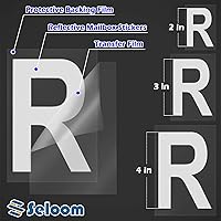 Vista 6 de Seloom 148 calcomanías reflectantes de números de buzón de 4 pulgadas para exteriores, números blancos y letras, números de dirección para buzón