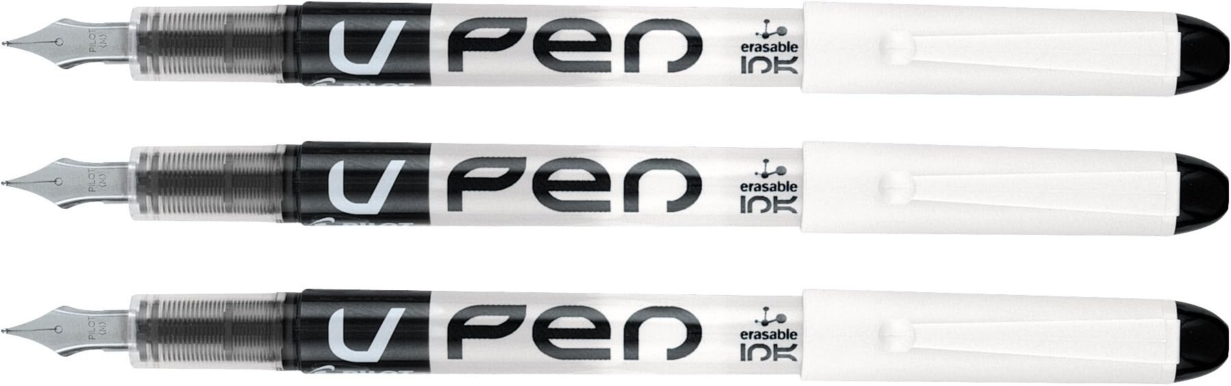 Pilot V Pen Disposable Fountain Pen - Black, Pack of 3