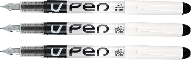 Pilot V Pen Disposable Fountain Pen - Black, Pack of 3