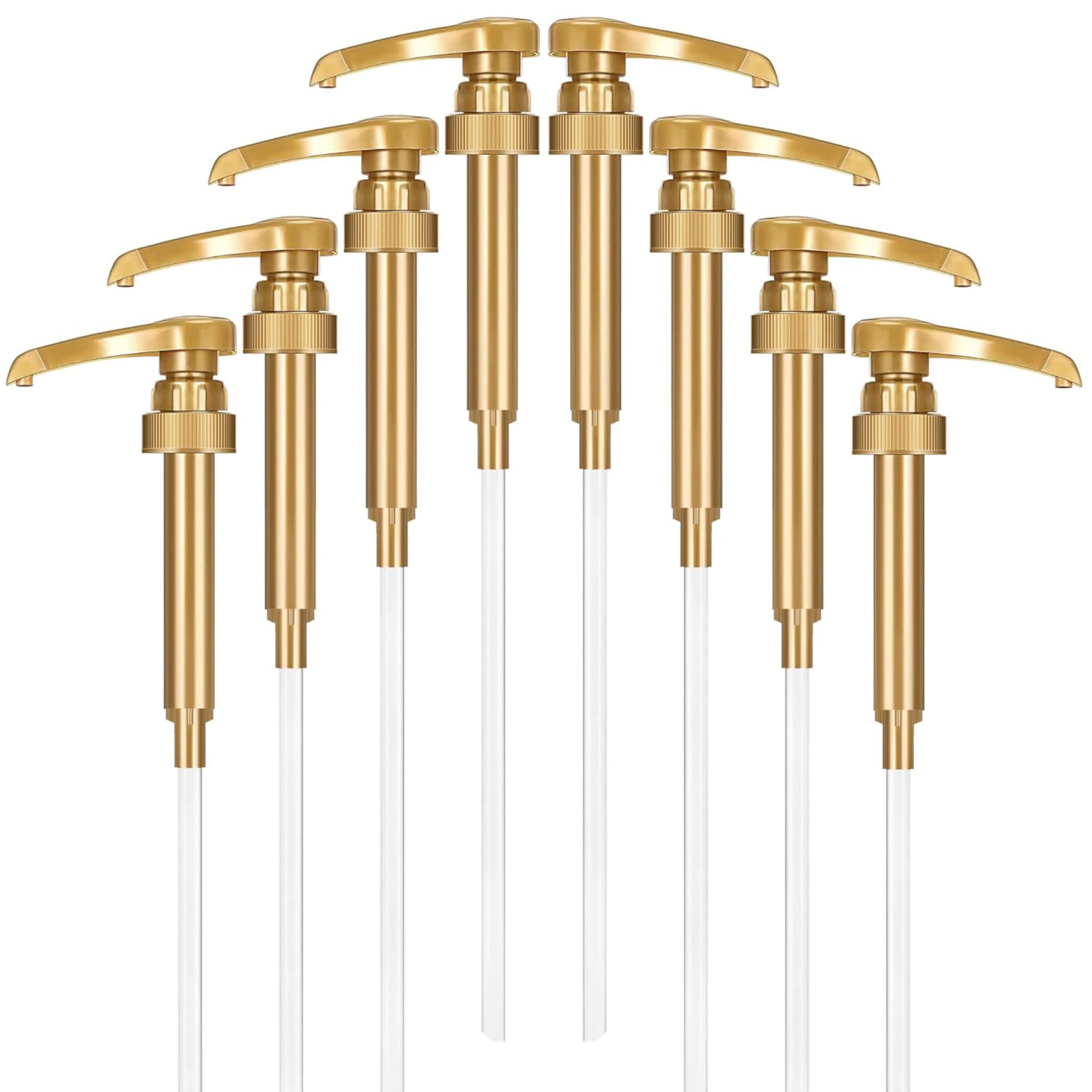 By The Cup Universal Gold Syrup Pumps (Pack of 400) - Fits Upouria, Torani Syrups, Davinci, Monin (1L Plastic Only)