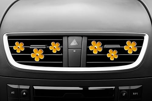 Miniatura 30 de Clips para salidas de aire - 6 piezas de decoración de margaritas para automóvil para salidas de aire y aire acondicionado - Accesorios de Púrpura,