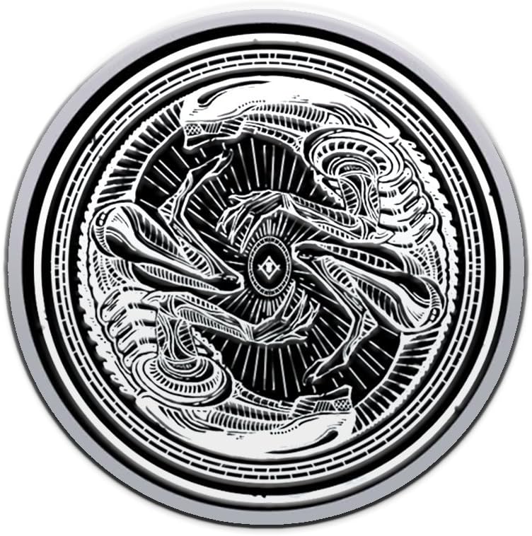 Albino Dragon Aliens Playing Cards with Collectible Coin