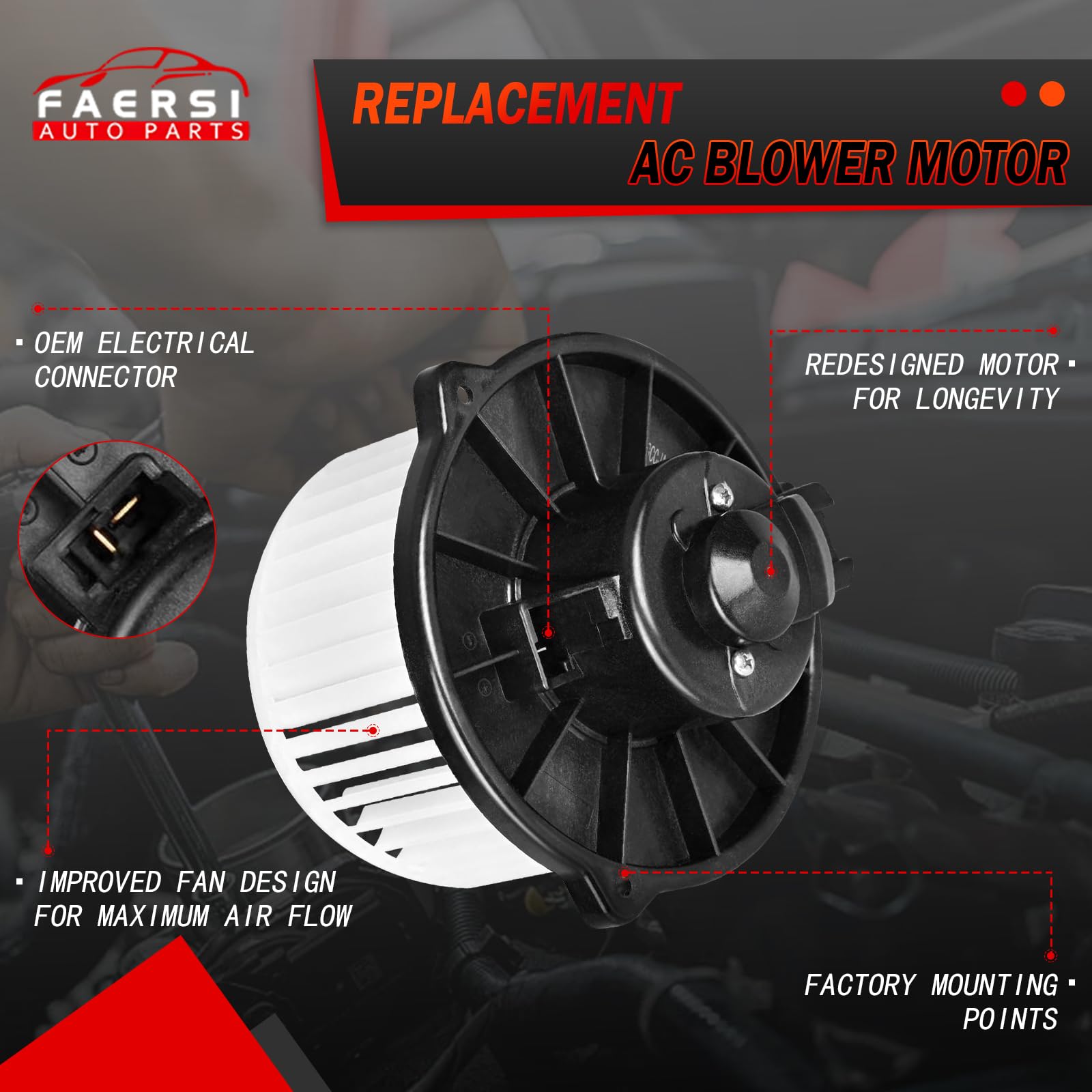 Amazon.co.jp: FAERSI HVAC プラスチックヒーターブロワーモーター