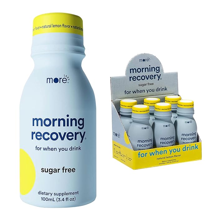 Buy More Labs Morning Recovery, PatentPending After You Drink Rebound Shots (Pack of 6), Sugar