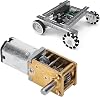 DC Gear Motor, Brushed Micro Worm Gear Reducer, Mini Electric Geared Motor 3V 16RPM