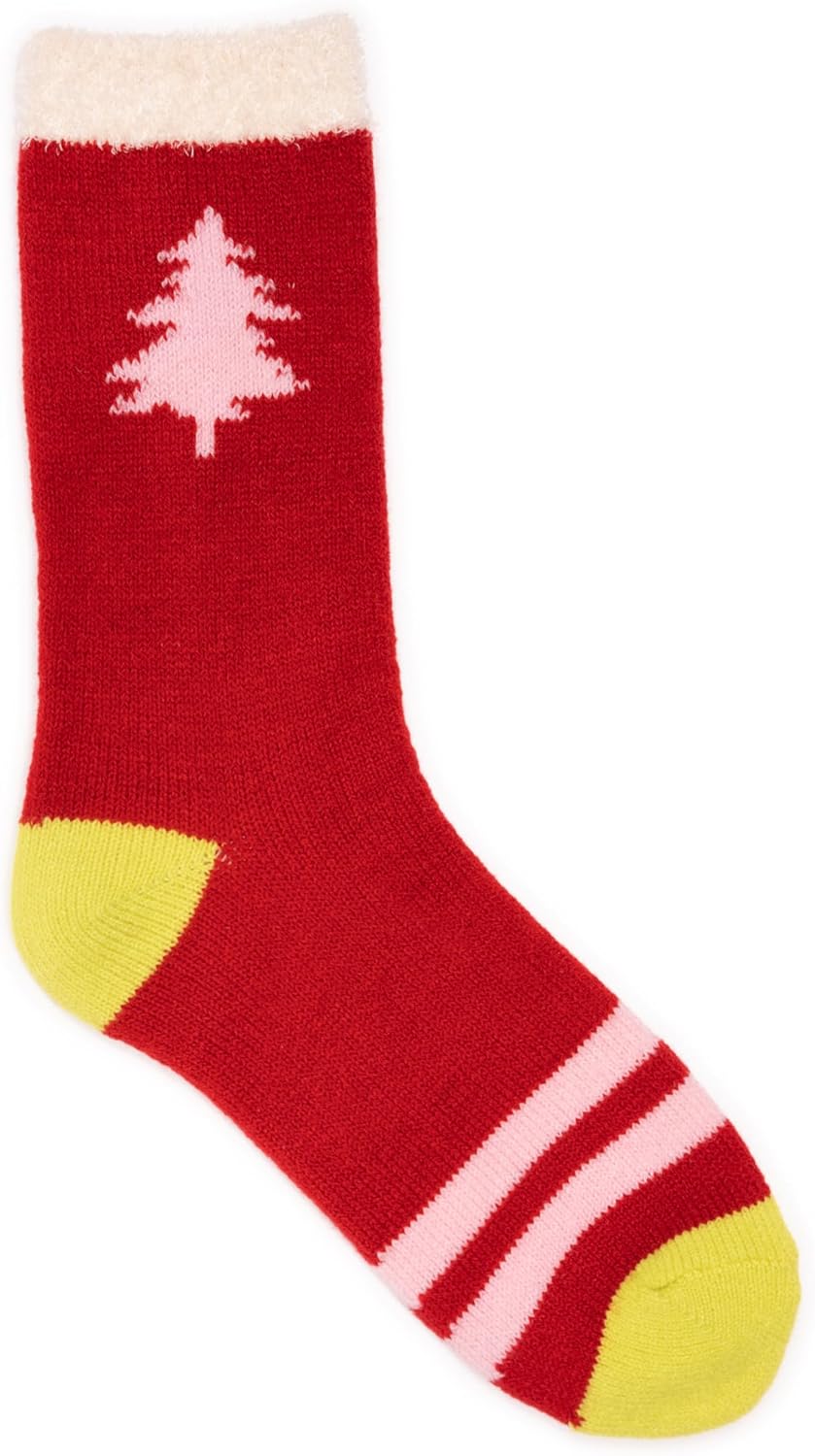 MUK LUKS womens Holiday Double Layer Socks