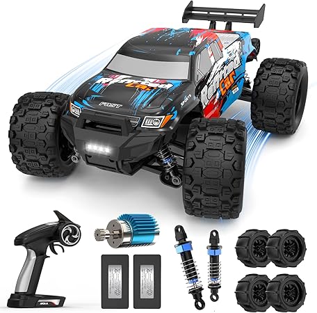 1/16 4X4 High-Speed 50+KM/H(Peak) RC Cars Monster Truck - 390 Motor Durable axle & Suspension RC Truck | 3000mAh Batteries | rc Cars Toys Christmas Birthday for Teens Aged 14+