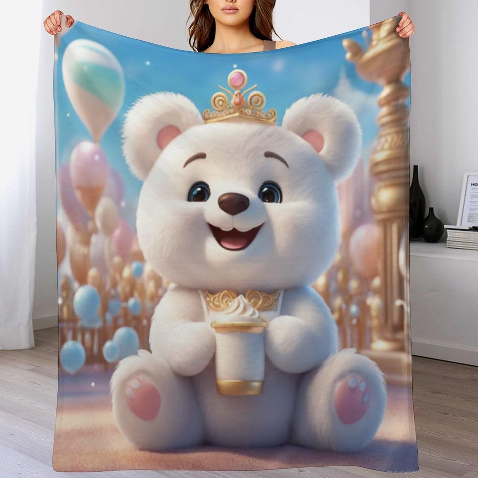 Couverture ours mignon impression 3D pour envelopper de douceur toute la famille