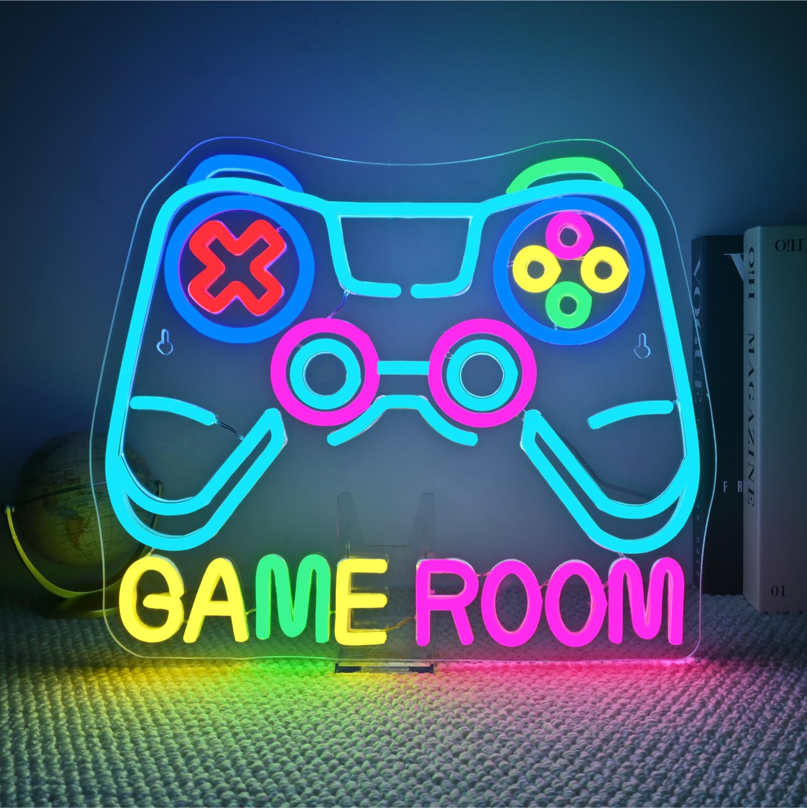Gamerneon Game Room Neon Sign Gaming Neon Signs for Wall Decor Gameing On Led Light for Man Cave Bar Club Decor Game Players Gamer Lover Gifts