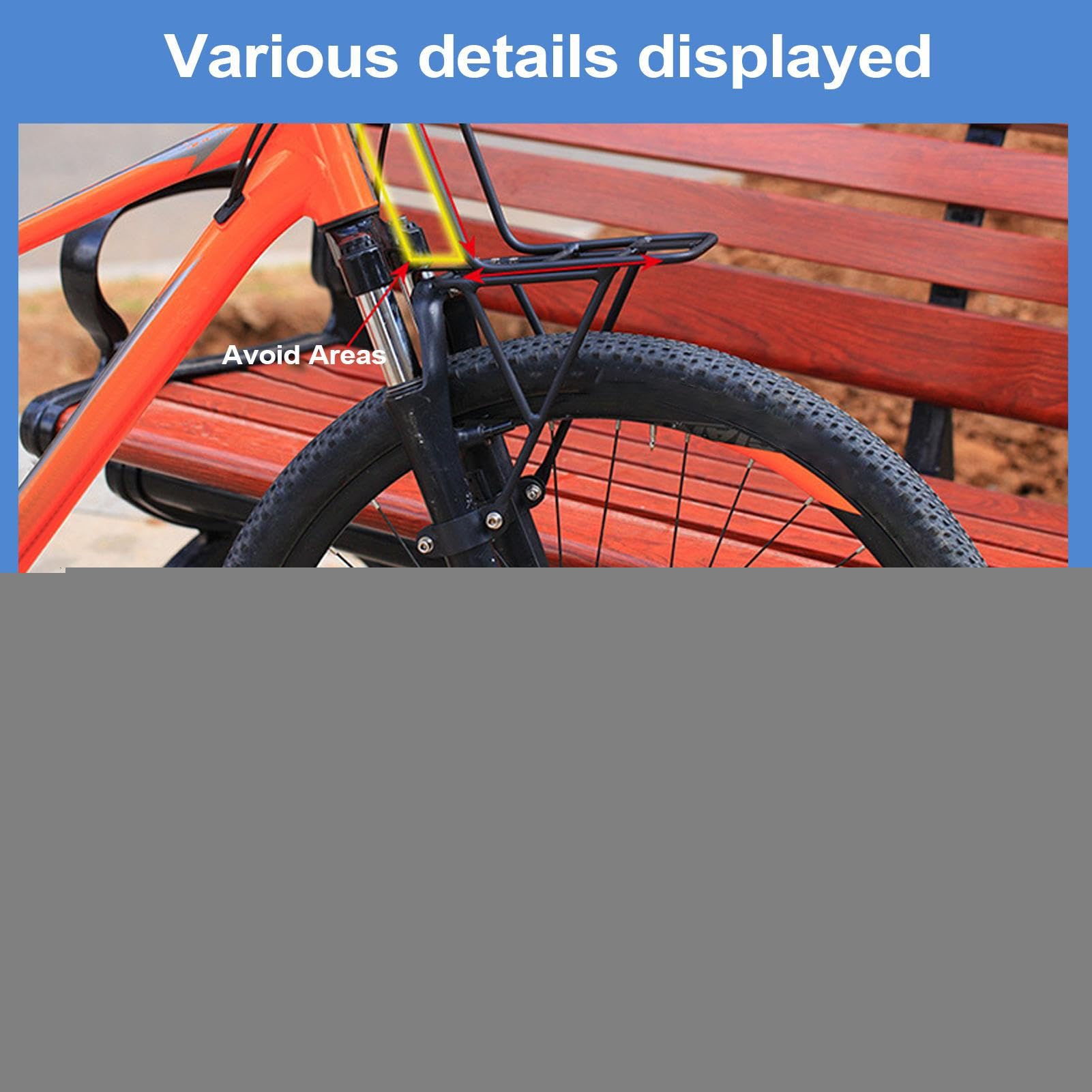 Cesta de Bicicletas - Alambre Desmontable con Fijación | de Metal Robusto Medio para Compras de Animales y Bolsas | Cuernos de Alambre de Bicicleta - Manillar para Excursiones