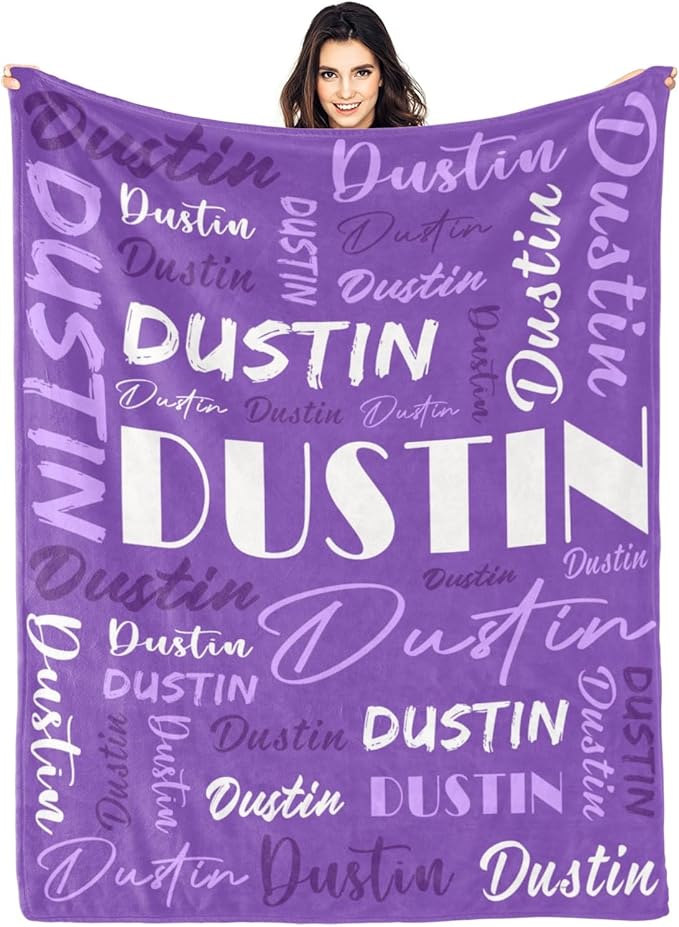 Personalized Blankets for Kids with Names Customized Blankets with Name for Adult Custom Blanket Gift for Birthday Christmas Valentines Day Gift