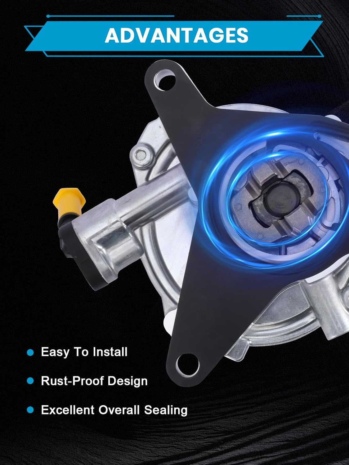 TAUTOY 68120415AA Brake Vacuum Pump 2009-2022 for Alfa Romeo Giulietta Mito,for Dodge Dart,for Fiat 500 500L 500X,for Fiat 124 Spider,for Jeep Renegade,Replaces 68212355AA,4892641AA,55233645