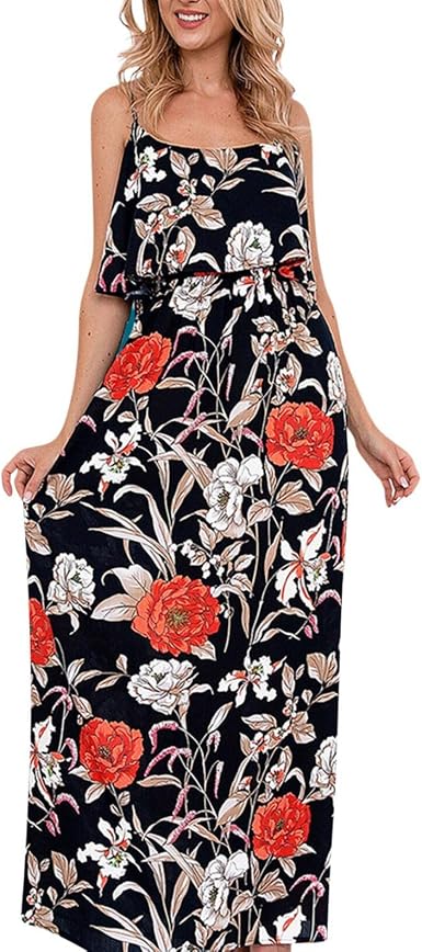 Amazon.com: GCETTIC Vestidos de verano para mujer 2022, vestido largo  casual de playa, bohemio, estampado floral, hombro descubierto, vestido  largo : Ropa, Zapatos y Joyería