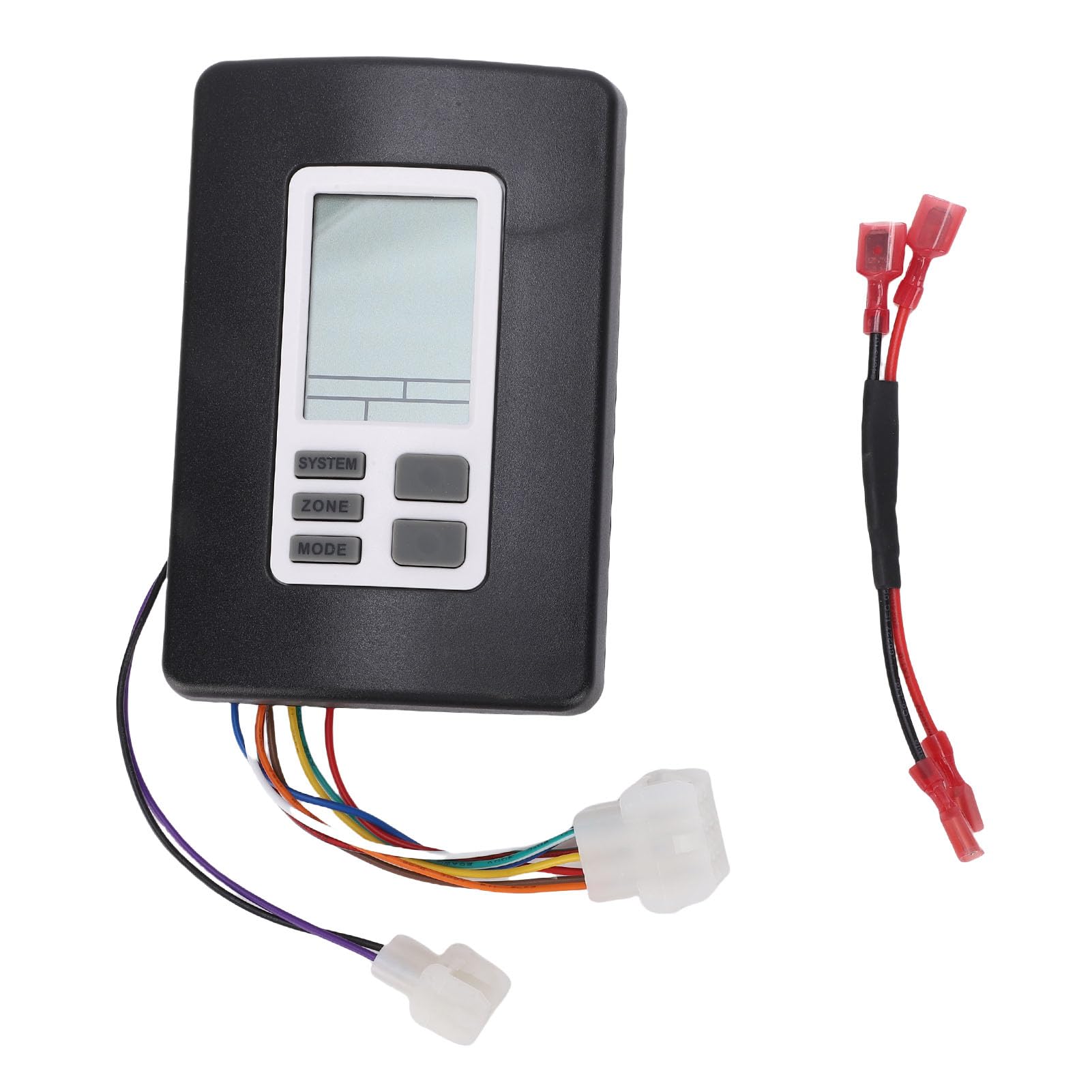 Tbest Cyfrowy Termostat 12V do Montażu na ścianie RV Ciepła Chłodna Regulacja Temperatury Zamiennik dla Systemów Klimatyzacji Serii Mach ABS (BLACK)