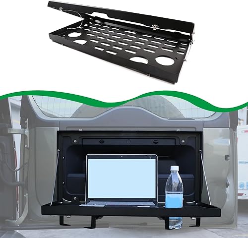 Miniatura 8 de Estante de almacenamiento de metal plegable de metal para puerta trasera de coche para Land Rover Defender 2020-2021 piezas de automóviles