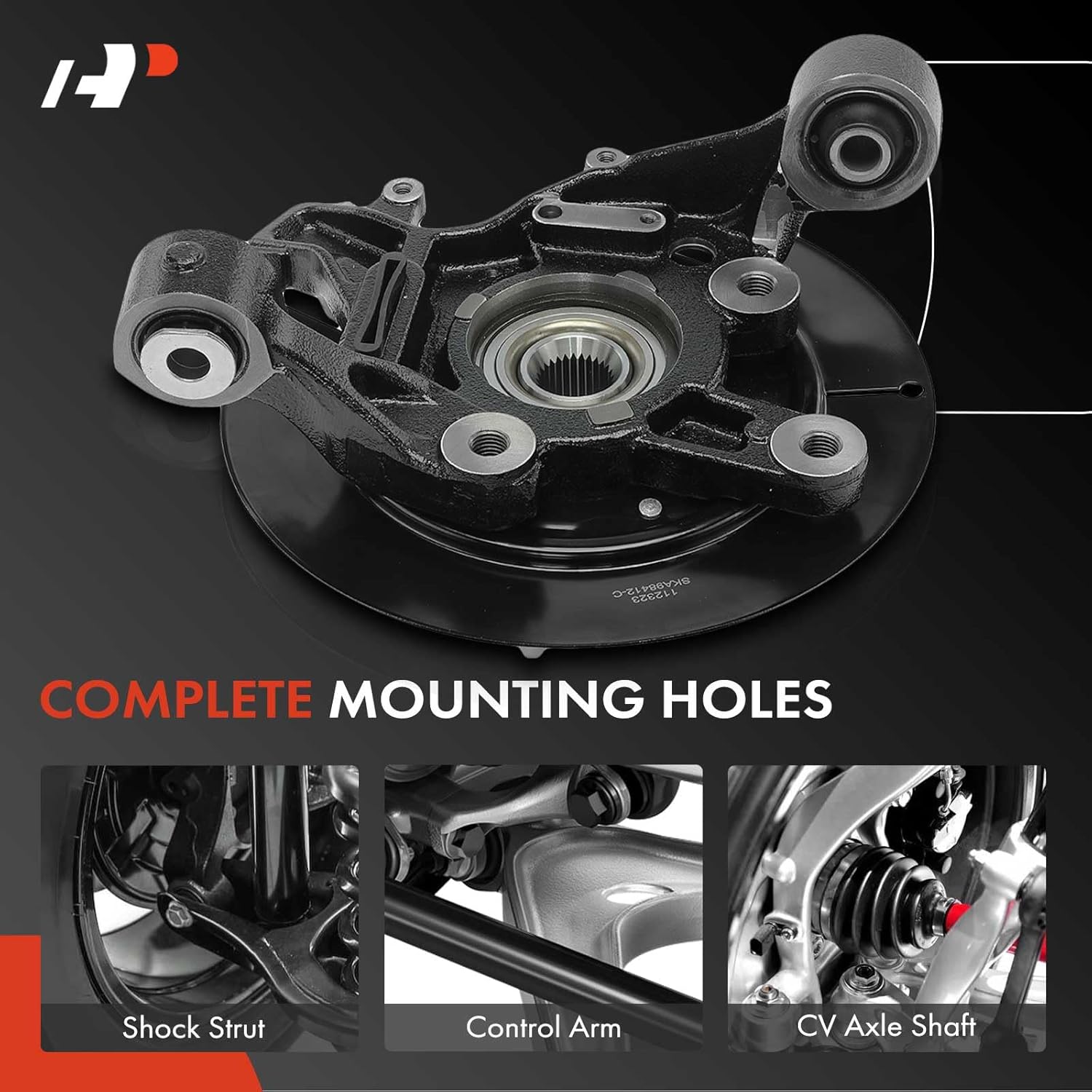 A-Premium Rear Right Steering Knuckle & Wheel Bearing Hub Assembly Compatible with Ford Explorer 2006-2010, Explorer Sport Trac 2007-2010 & Mercury Mountaineer 2006-2010, Passenger Side