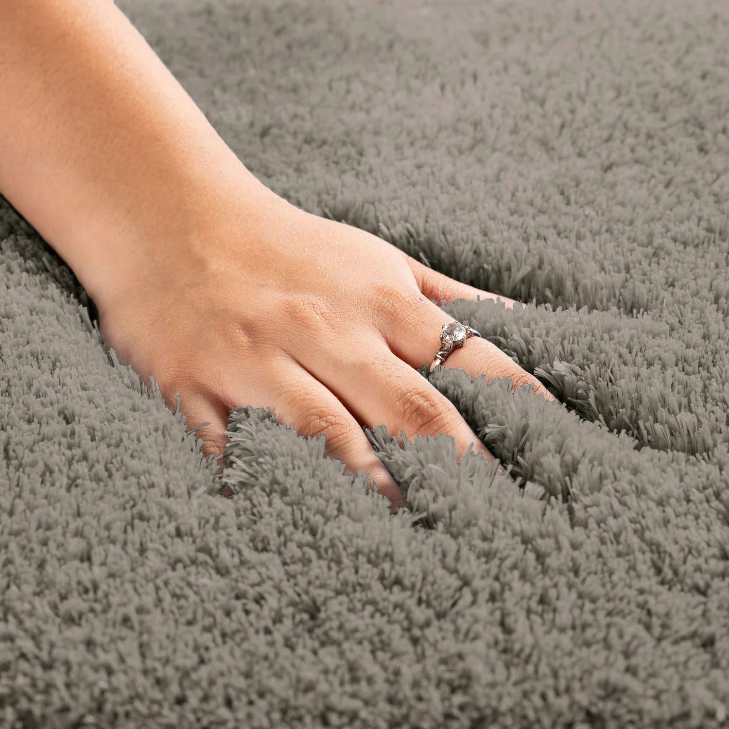 LUXE HOME Microfiber Bath Mat - Super Soft & Non-Slip -3