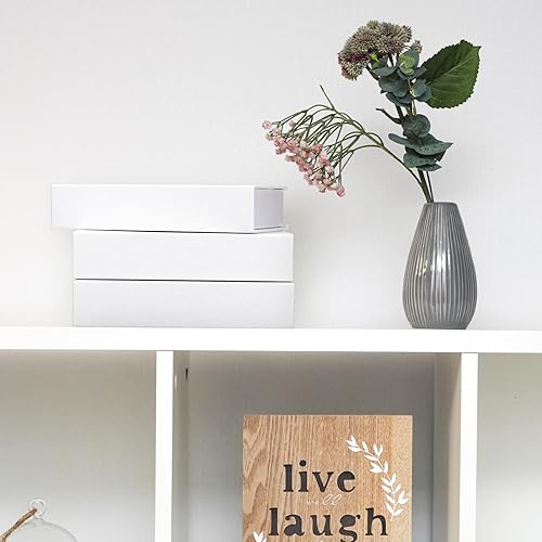 Miniatura 7 de Tioncy 3 piezas de libros falsos para cajas de libros decorativas modernas decorativas de lino blanco para mesa de centro para manualidades,