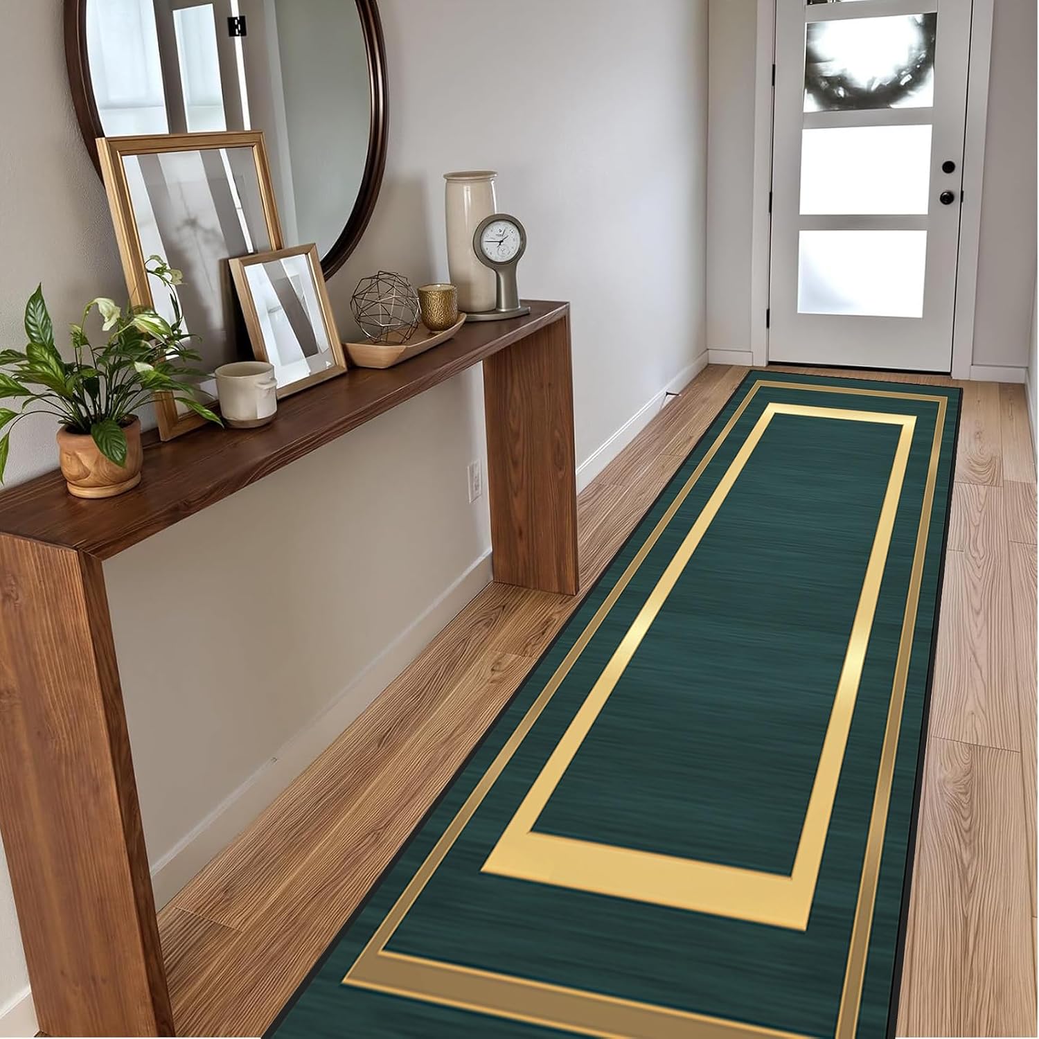 キッチンマット 玄関マット 40 x 390 cm ロング滑り止め 付き 洗える 防音 滑り止めマット 玄関マット キッチンマット