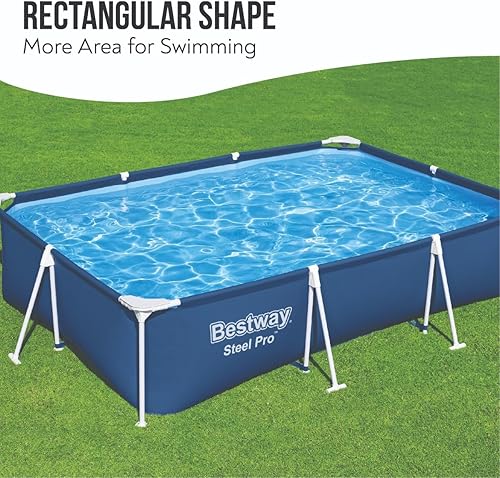 Miniatura 4 de Bestway Steel Pro  Piscina sobre el suelo con marco de metal, piscina al aire libre familiar de 9.10 pies