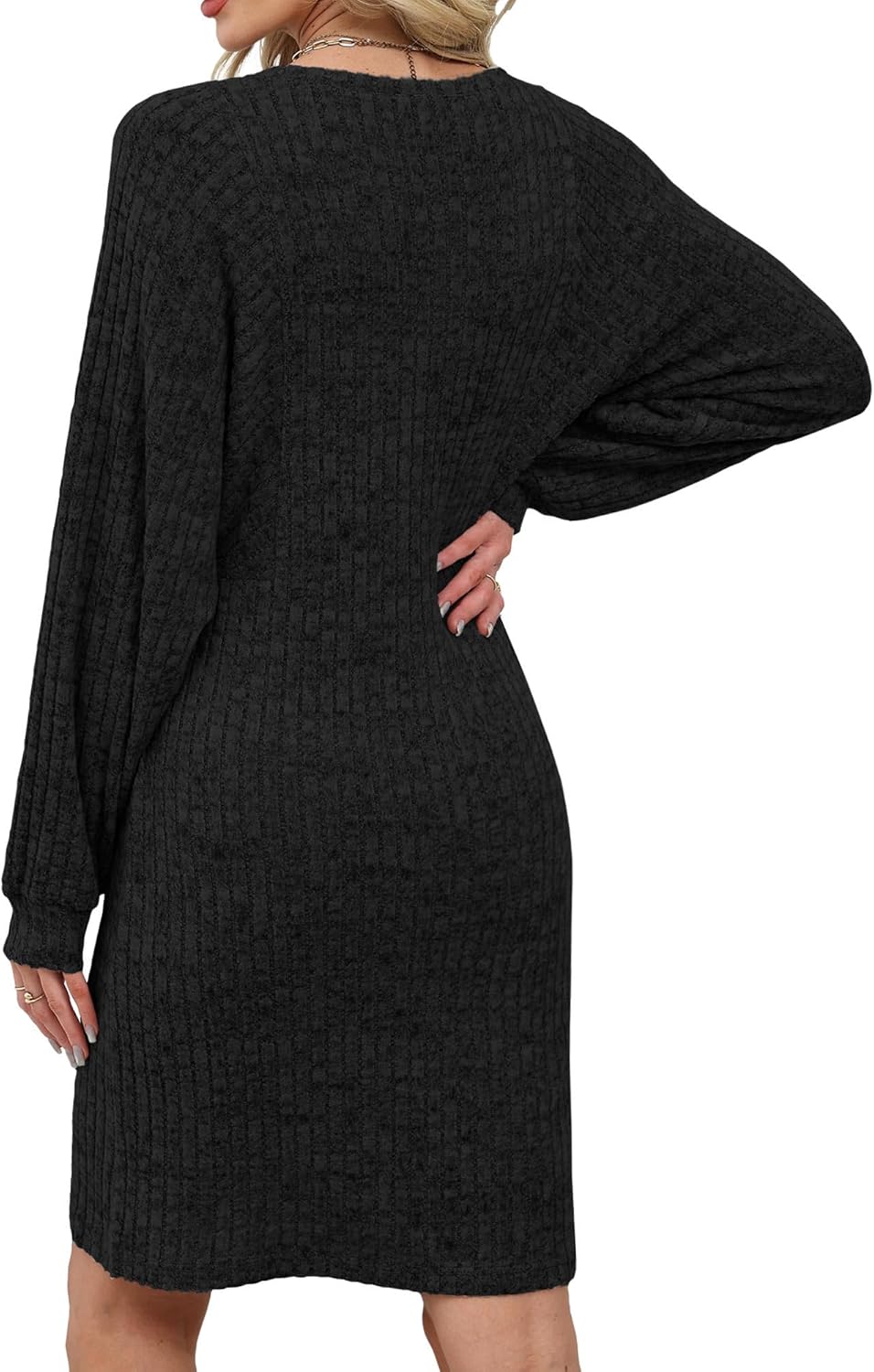 Grace's Secret Womens Ribbed Knit Sweater Dress Long Sleeve Casual Fall Winter Dresses 2025 - Image 5