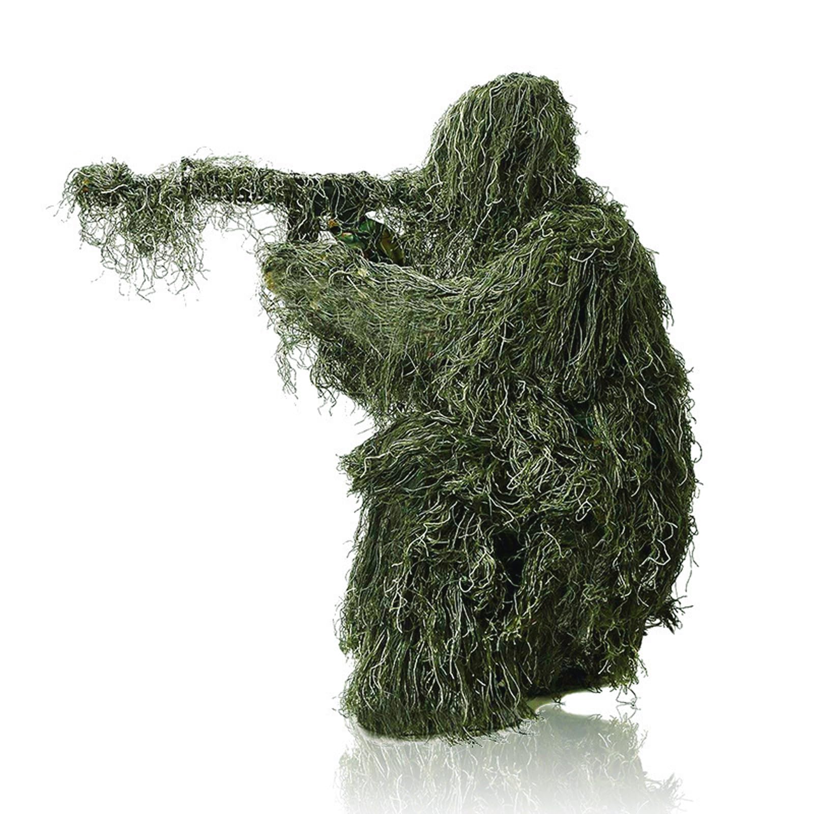 Maizoon 5 en 1 Traje Ghillie 3 Estilos de Ropa de Camuflaje Ideales para la Caza Militar Francotirador Airsoft y Paintball