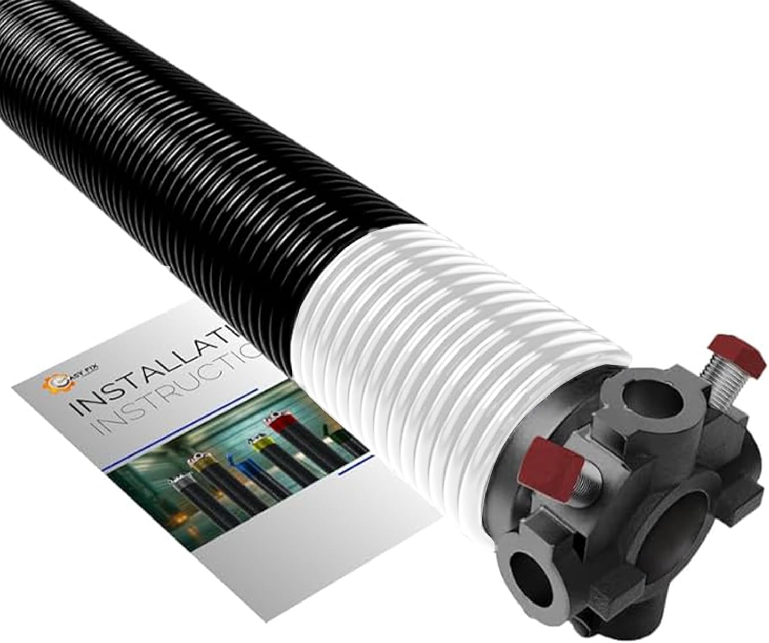 Garage Door Torsion Spring 218x2x24 Spring for Garage Door Repair for Right Side of Garage Door Precision E-Coating 5-Year Warranty Minimum 30,000 Cycles (Black Cone)