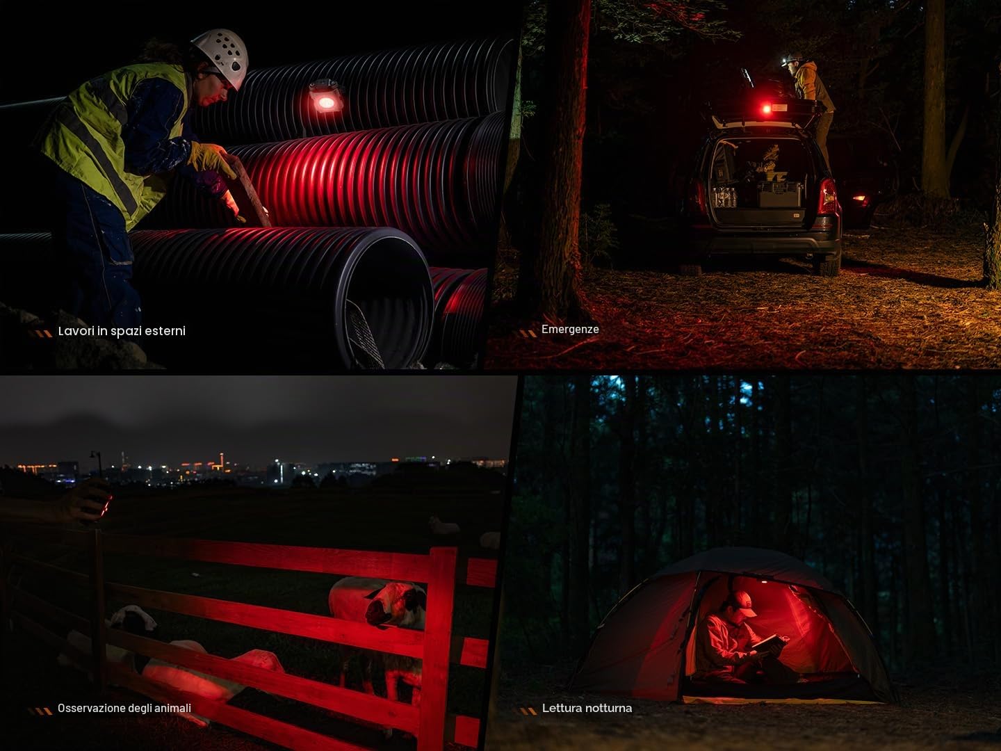 fenix CL27R Lanterna ricaricabile multi fascio | 1600 lumen | 180 m | 285 ore max | Modalità luce rossa | Regolazione continua della temperatura del colore e della luminosità | Manico magnetico a 360°