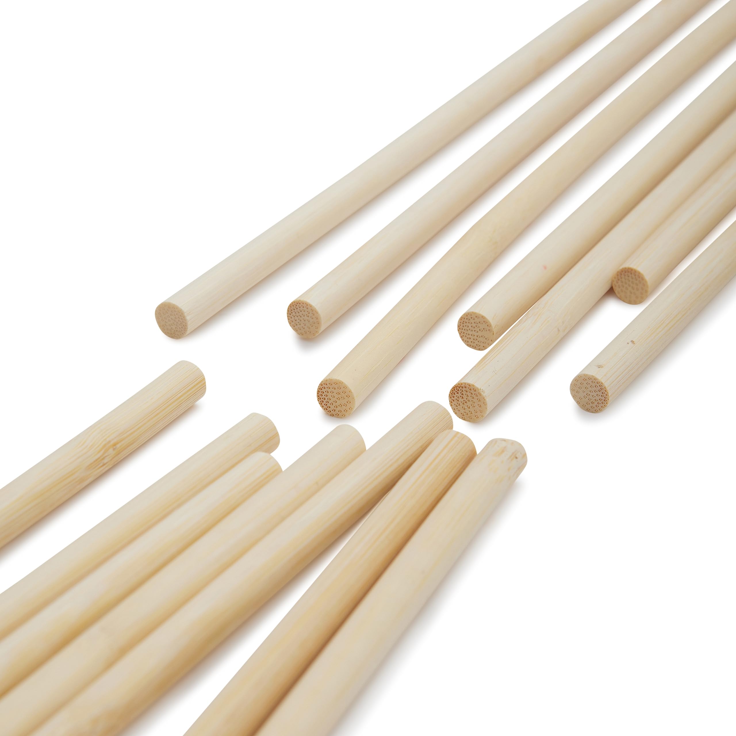 Mendi 40 Tutor Varilla de Bambu de 70 cm y 8 mm diámetro para Plantas, jardineria, Huerta...