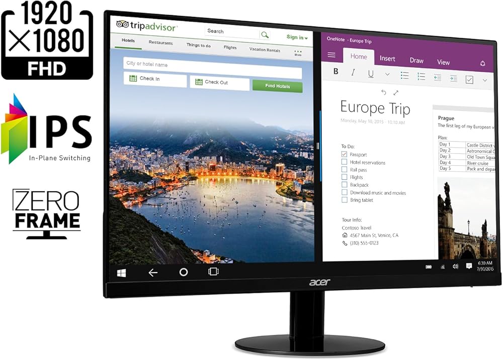 Acer SB220Q bi 21.5 Inches Full HD (1920 x 1080) IPS Ultra-Thin Zero Frame Monitor (HDMI & VGA port),Black thumbnail 2