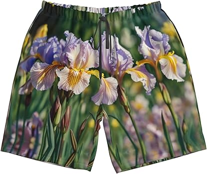 Short De Bain à Séchage Rapide Pour Homme, Motif Floral Et Plantes