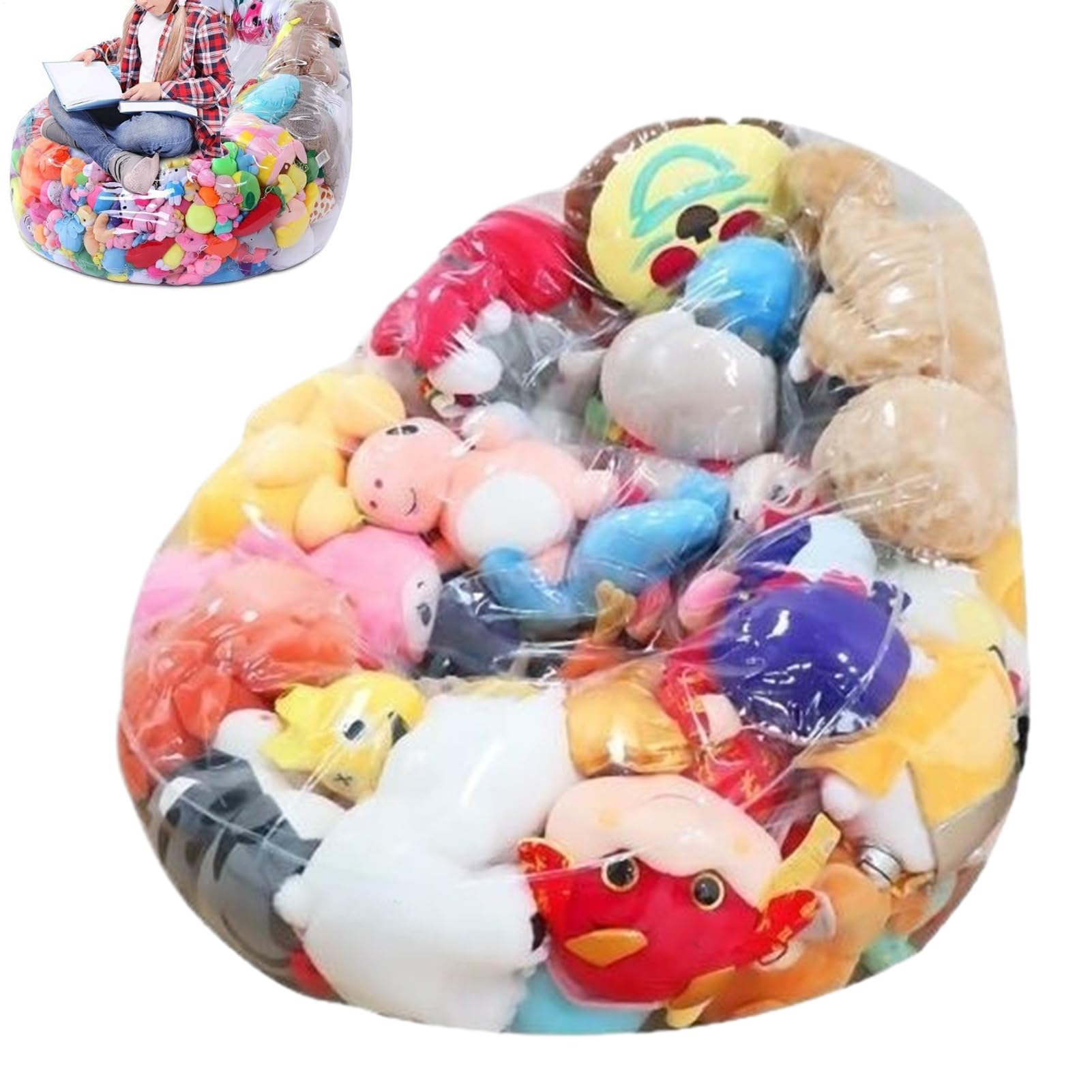 Housse De Fauteuil Poire | Grande Imperméable Vide PVC | Rangement pour Animaux en Peluche Et Chaises,pour Chambre Dortoir Salon Garderie Appartement Tout-Petits Filles Adultes Adolescents