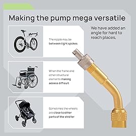 Bike Pump Floor, Advanced Bike Tire Inflator, Bicycle Hand Air Pump with Dual Presta and Schrader Valves, Handheld Pump, Suitable for Road and Mountain Bikes, Baby Stroller, Balls (Portable)