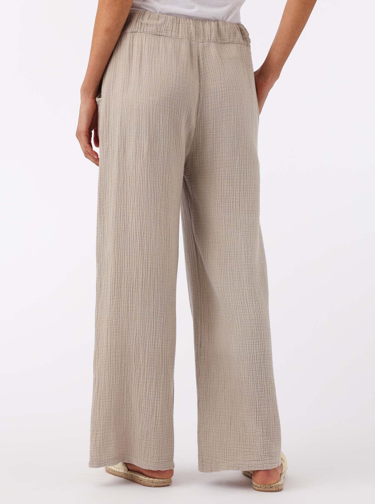 Zwillingsherz Musselin Hose aus 100% Baumwolle – Hochwertige Sommerhose für Damen Frauen Mädchen - Marlenehose Freizeithose Culottes - Strandhose locker luftig perfekt für Frühling Sommer
