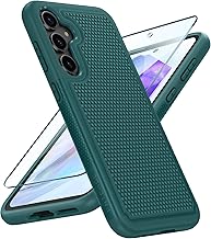 FNTCASE Coque pour Samsung Galaxy A55-5G : Étui de Protection Double Couche pour téléphone Portable résistant aux Chocs avec Dos texturé antidérapant - Protection Militaire Bumper Tough