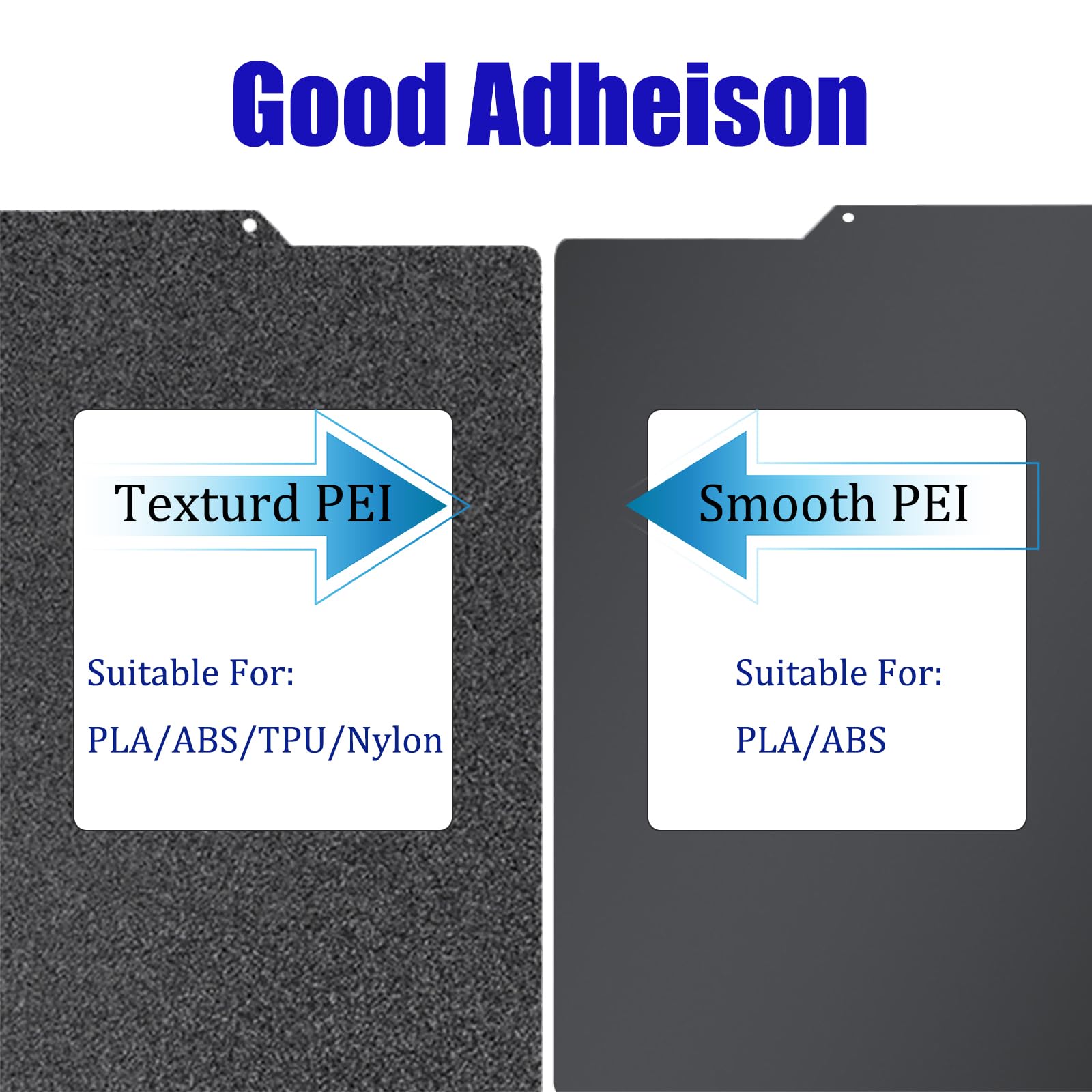 Placa de impresión PEI 230 x 230 mm, lisa y texturizada PEI Spring Steel cama de impresión PEI Build Plate para Anycubic Kobra 2/Kobra 2 Pro/Kobra 2 Neo 3D Plataformas