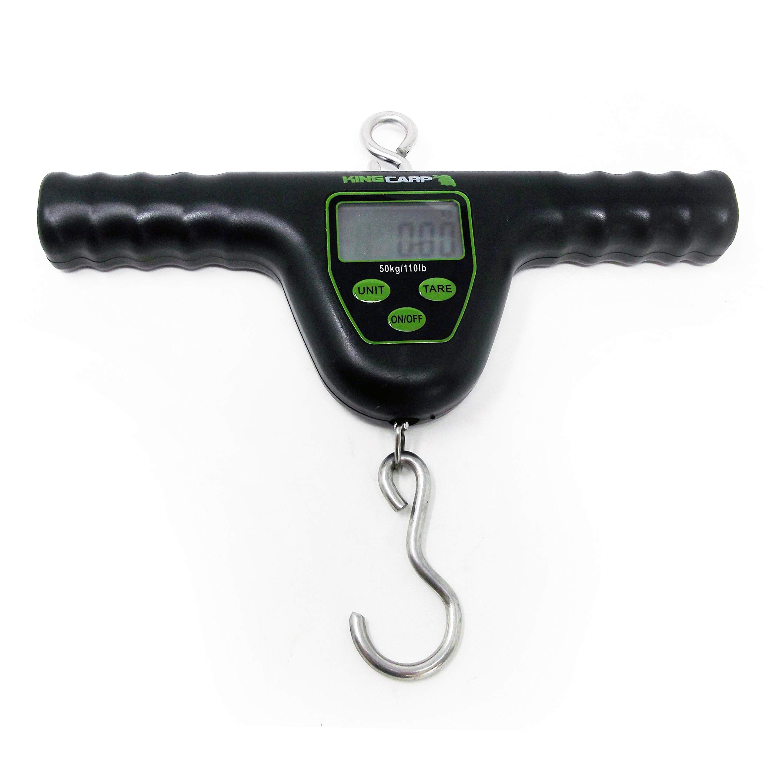 Balances de pesage numériques en T multifonctions, double affichage électronique kg/lbs T – Lot de balances – Très résistantes pour peser des spécimens de carpe jusqu’à 50 kg [36-1625-55]