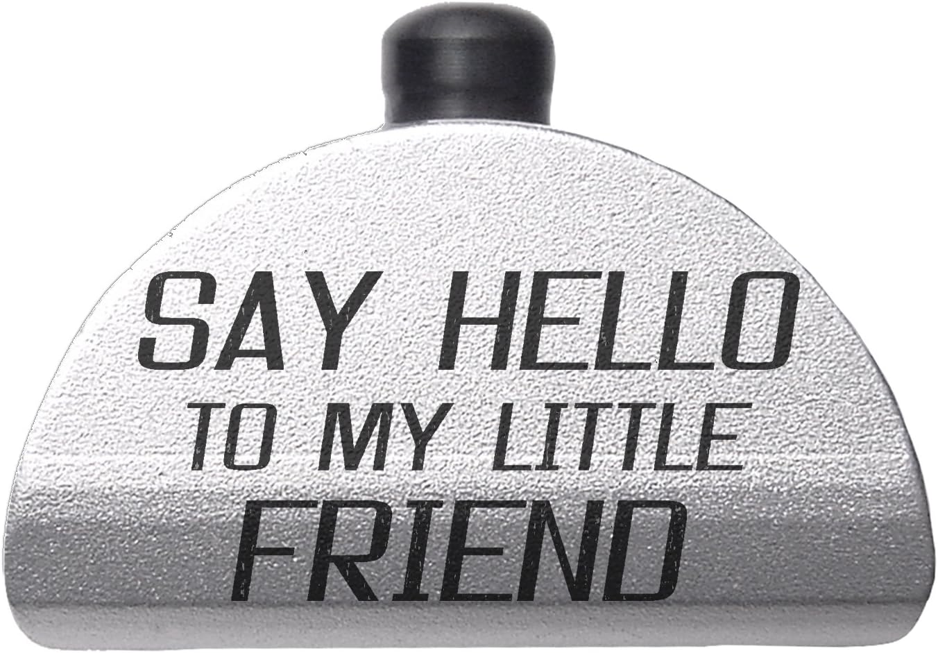 NDZ Performance Aluminum Grip Plug for Glock Gen 1-3 17 19 20 21 22 23 24 31 32 34 & 35 9MM .40 .357 Sig 10MM .45 ACP .45 Gap Laser Engraved in Silver - Say Hello 3