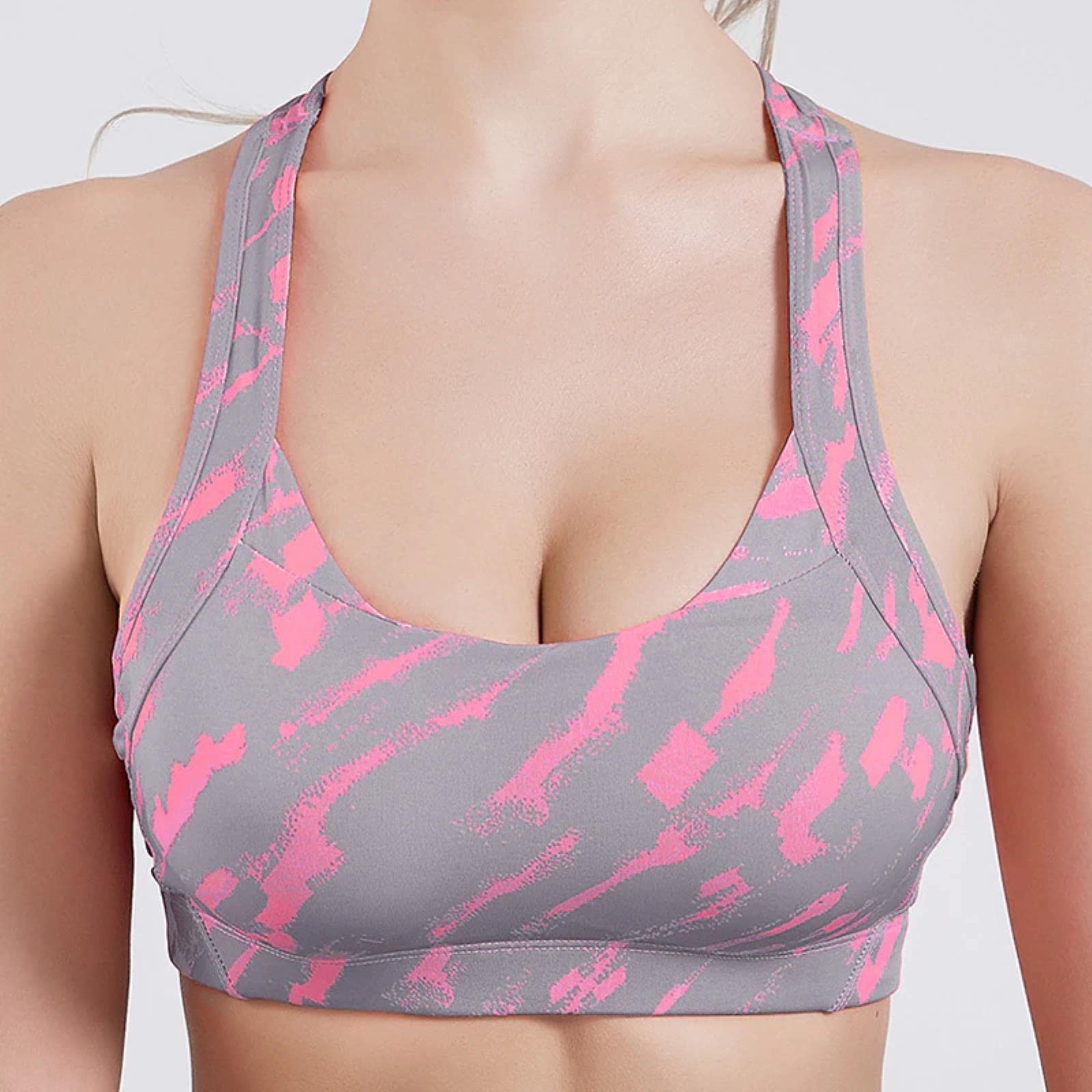 Biustonosz sportowy z wkładką Push Up Crop Top bez szwu, damski biustonosz na siłownię, trening, joga, top do biegania, odzież sportowa, aktywny top do jogi