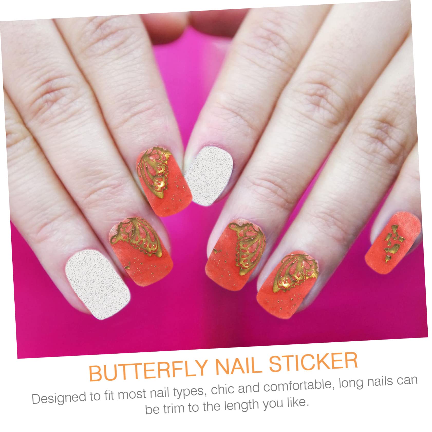 Healeved 5sets Adesivi Per Unghie Design Decorazioni Per Unghie Facili Applicare e Resistenti All Per Manicure Te