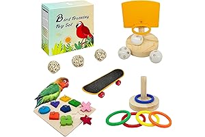 Bird Toys For Parakeets,5pcs Parrot Toys Set For Small/Medium Birds Training & Playing