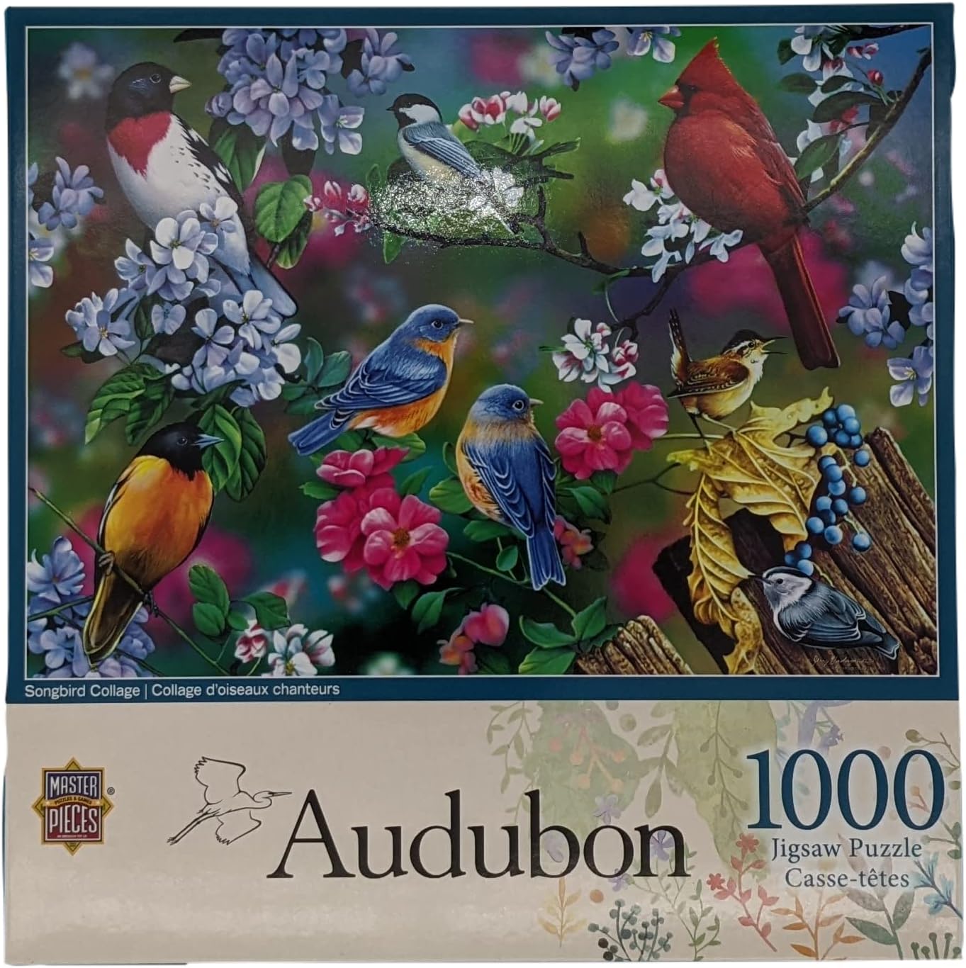 Masterpieces Audubon 1000 Piece Bird Puzzle Collection - Songbird Collage