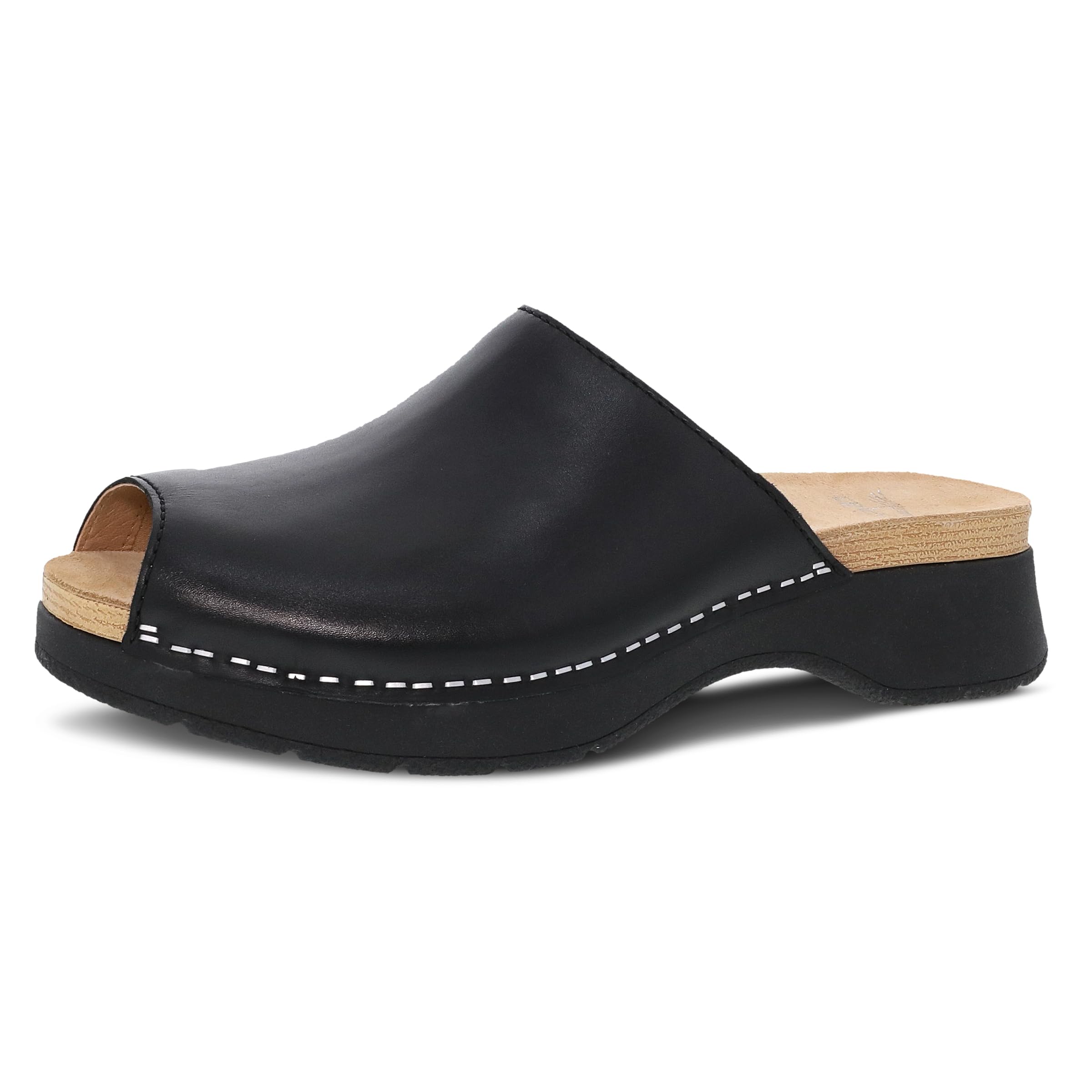 DanskoRavyn Peep Toe Sandal for Women - Colorful and Stylish Shoe with Recycled Textile Linings and Leather Uppers - All-Day Legendary Comfort