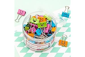 Smiling Face Emoji Binder Clips for Organization and Fun