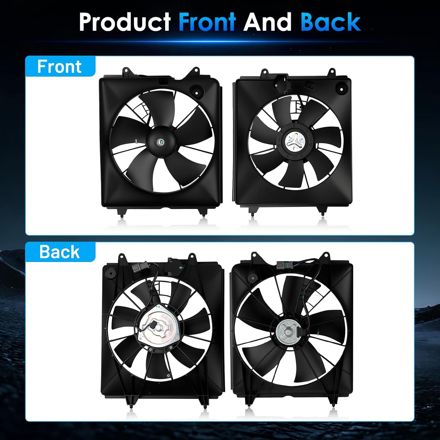 620-212 620-245 Engine Radiator Cooling Fan Assembly for 2007-2009 Honda CR-V 2.4L Replaces OE HO3115139 HO3120102
