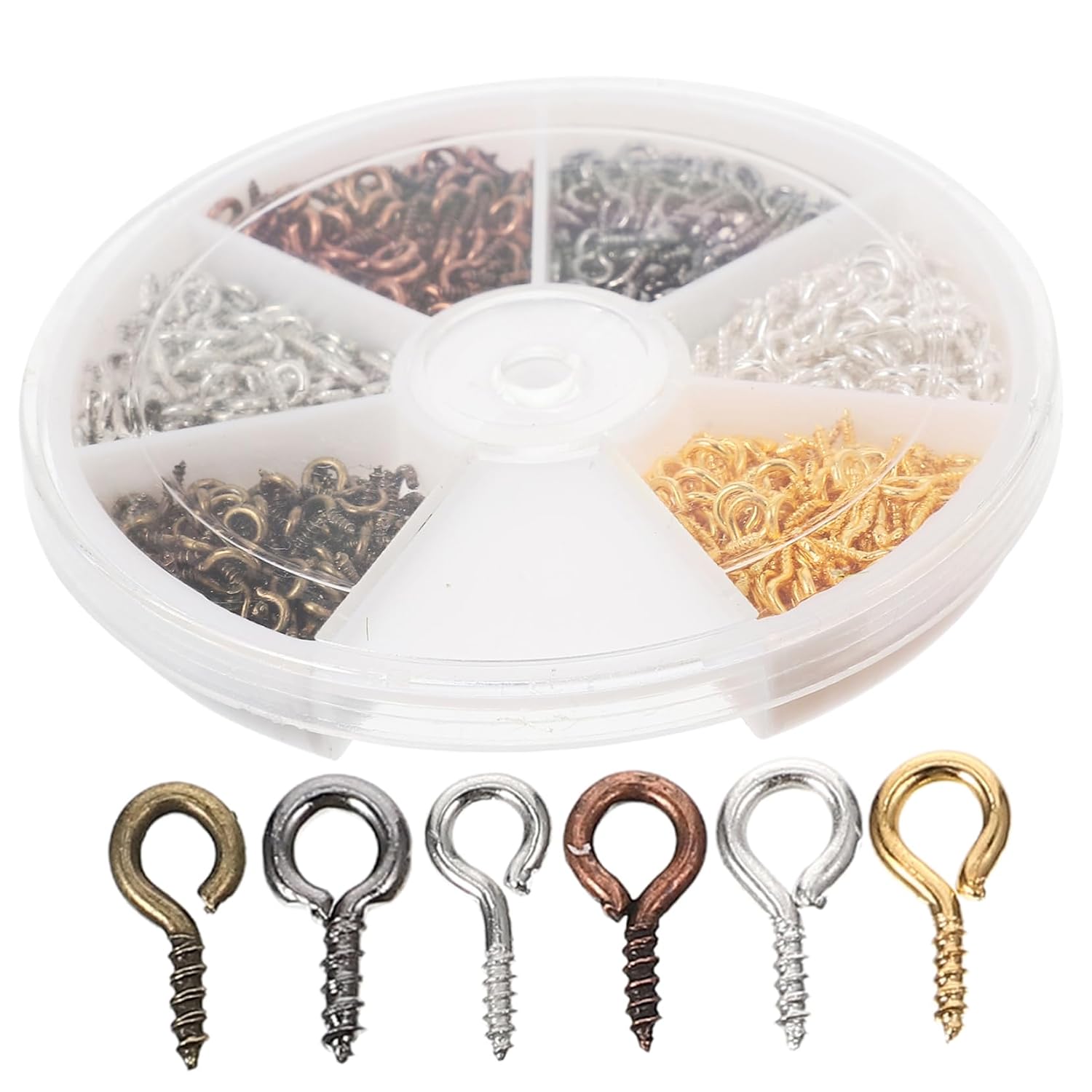 Screw Eye Mini Metal Eye Pin Hooks for Jewelry Making Versatile Craft Findings for Necklaces Earrings and Bracelets for Creative Projects